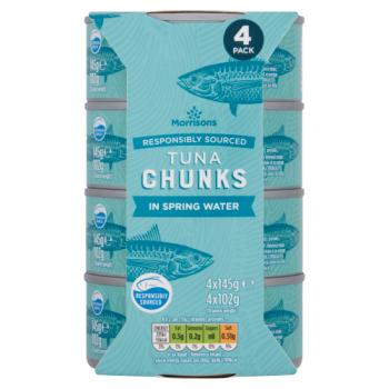 Morrisons Tuna Chunks in Spring Water 4 x 145g