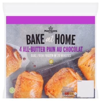 Morrisons Bake at Home 4 All-Butter Pain Au Chocolat 310g
