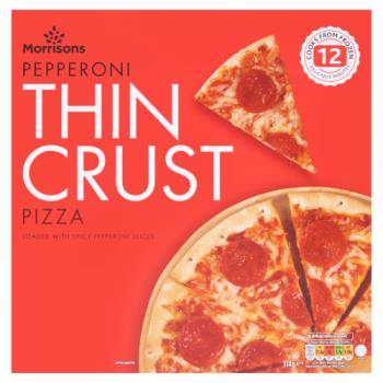 Morrisons Pepperoni Thin Crust Pizza 314g