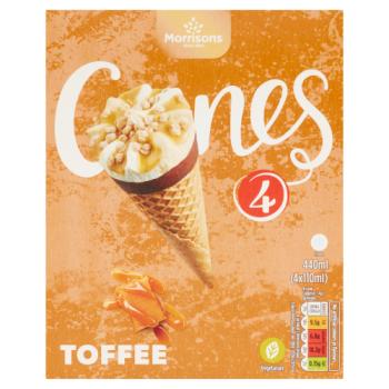 Morrisons Cones Toffee 4 x 110ml (440ml)