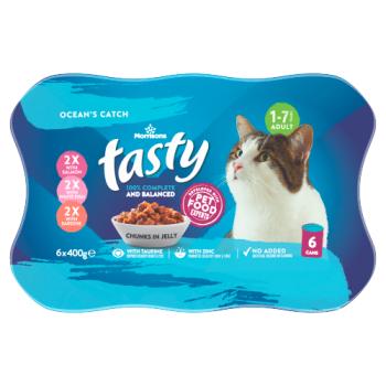 Morrisons Tasty Chunks in Jelly Ocean's Catch Adult 1-7 Years 6 x 400g