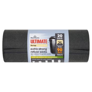 Morrisons 20 Ultimate Tie Top Extra Strong Refuse Sacks