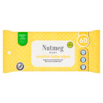 Nutmeg 60 Sensitive Baby Wipes