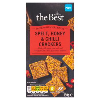 Morrisons The Best Spelt, Honey & Chilli Crackers 130g