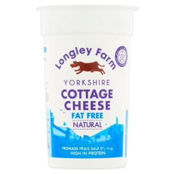 Longley Farm Yorkshire Fat Free Natural Cottage Cheese 250g