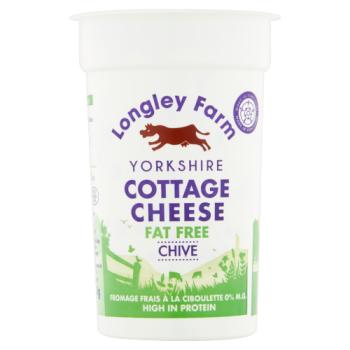 Longley Farm Yorkshire Fat Free Chive Cottage Cheese 250g