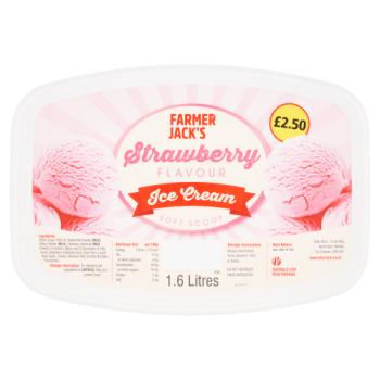 Farmer Jack's Strawberry Flavour Ice Cream 1.6 Litres