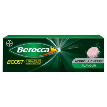Berocca Boost + Guarana and Caffeine Acerola Cherry Flavour 10 Sugar Free Effervescent Tablets