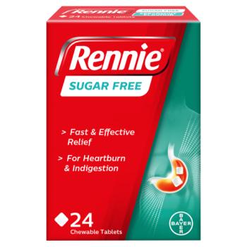 Rennie Sugar Free Spearmint Flavour 24 Chewable Tablets