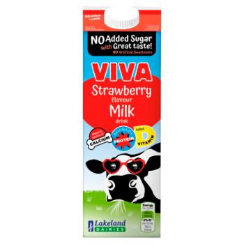 VIVA Strawberry Milk Drink No Added Sugar 1L
