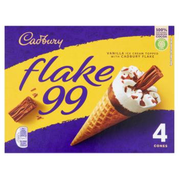 Cadbury Flake 99 Cones 4 x 125ml (500ml)