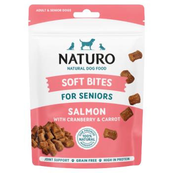 Naturo Natural Dog Food Soft Bites Salmon with Cranberry & Carrot Adult & Senior Dogs 70g