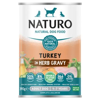 Naturo Natural Dog Food Turkey in Herb Gravy Adult Dog 1-7 Years 390g