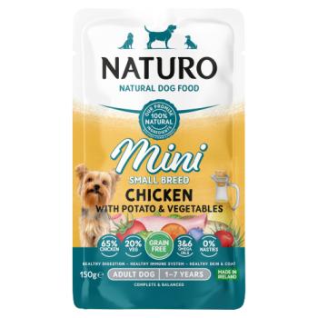 Naturo Natural Dog Food Mini Small Breed Chicken with Potato & Vegetables Adult Dog 1-7 Years 150g