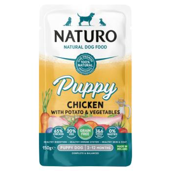 Naturo Natural Dog Food Puppy Chicken with Potato & Vegetables Puppy Dog 2-12 Months 150g