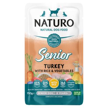 Naturo Natural Dog Food Turkey with Rice and Vegetables Senior Dog 8 Years+ 150g