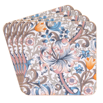 Golden Lily Coasters 4pk 
