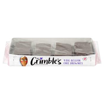 Mrs Crimble's 4 Big Belgian Choc Brownies 190g