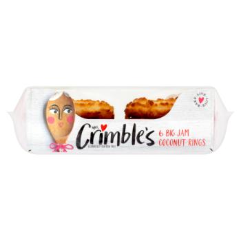 Mrs Crimble's 6 Big Jam Coconut Rings 240g