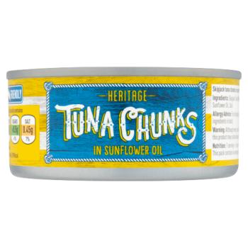 Heritage Tuna Chunks In Sunflower Oil