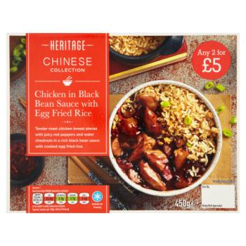 Heritage Chinese Collection Chicken in Black Bean Sauce with Egg Fried Rice 450g