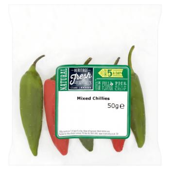 Heritage Fresh Vegetables Mixed Chillies 50g