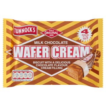 Tunnock's Milk Chocolate Wafer Cream  4 x 24g