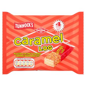 Tunnock's Caramel Log Wafer Biscuits 4 x 32g