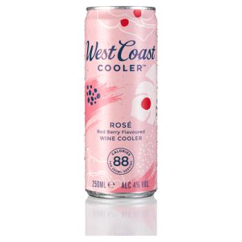 West Coast Cooler Rosé Red Berry Flavoured Wine Cooler 250ml