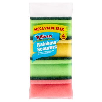 Killeen Mega Value Rainbow Scourers 4 Pack