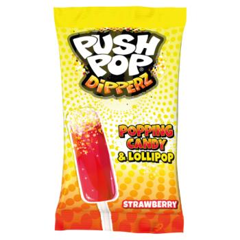 Push Pop Dipperz Popping Candy & Lollipop Strawberry 12g