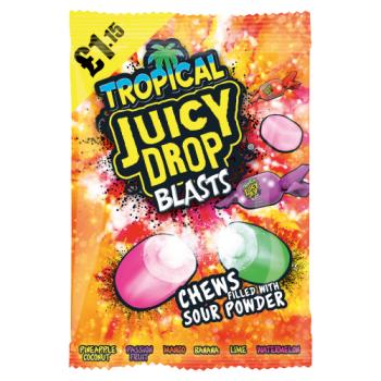 Tropical Juicy Drop Blasts Chews Filled with Sour Powder 120g