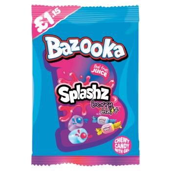 Bazooka Splashz Berry Blast Chewy Candy with Gel 120g