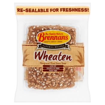Brennans Wheaten Stoneground Sliced Brown Bread 500g