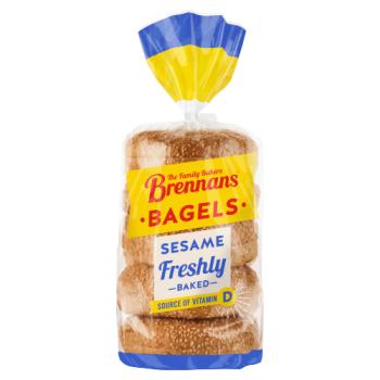 Brennans Sesame Freshly Baked Bagels 425g