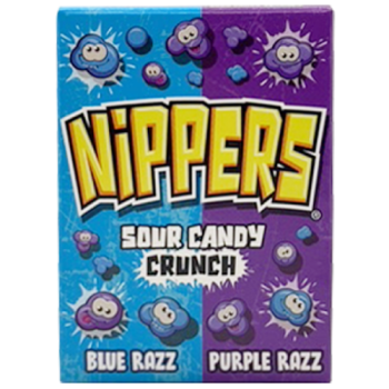 Nippers Blue Razz & Purple Razz Sour Candy Crunch 50g 