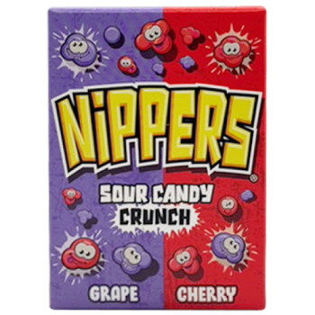 Nippers Grape & Cherry Sour Candy Crunch 50g 