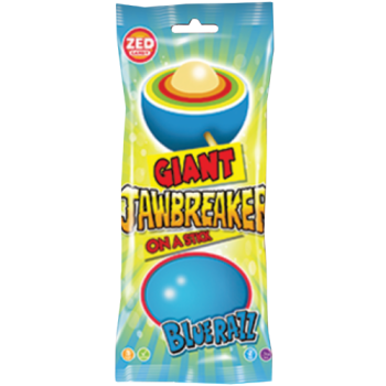 Zed Candy Giant Jawbreaker on a Stick Blue Razz