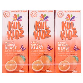 Kul Kidz Fruity Tropical Blast Juice Drink 3 x 200ml