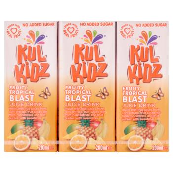 Kul Kidz Fruity Orange Blast Juice Drink 3 x 200ml
