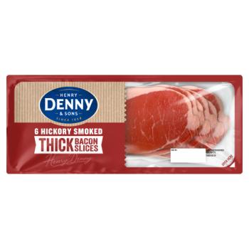 Henry Denny & Sons 6 Hickory Smoked Thick Bacon Slices 240g