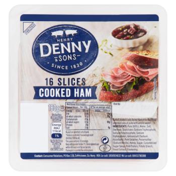 Henry Denny & Sons Cooked Ham 16 Slices 180g
