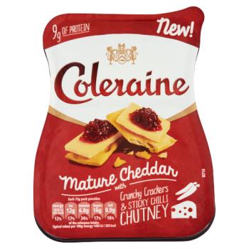 Coleraine Mature Cheddar with Crunchy Crackers & Sticky Chilli Chutney 72g