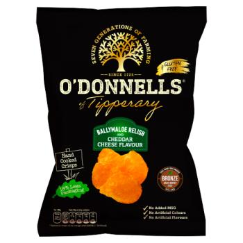 O'Donnells Ballymaloe Relish & Cheddar Cheese Flavour Crisps 125g