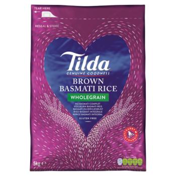 Tilda Wholegrain Brown Basmati Rice 5kg