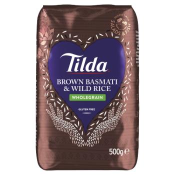 Tilda Brown Basmati & Wild Rice Wholegrain 500g