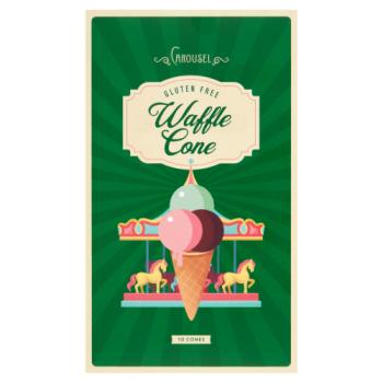 Carousel 10 Gluten Free Waffle Cones