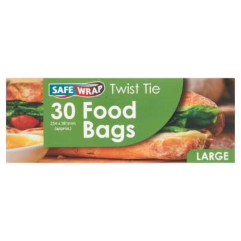 Safe Wrap 30 Food Bags Large