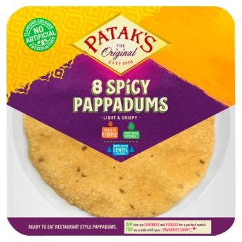 Patak's 8 Spicy Pappadums 80g