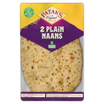 Patak's Plain Naan Breads x 2
